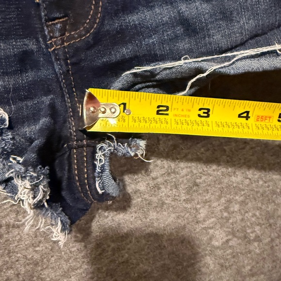 American Eagle Hi Rise Cheeky Shortie Jean Shorts Womens 6 blue Micro Mini Denim - Picture 4 of 9